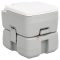Szürke-fehér HDPE hordozható kemping WC 15+10 L