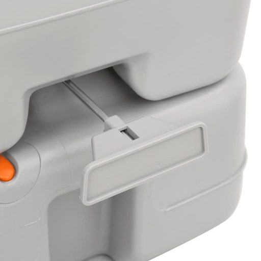 Szürke-fehér HDPE hordozható kemping WC 15+10 L