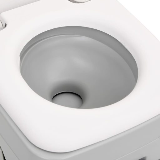 Szürke-fehér HDPE hordozható kemping WC 10+10 L