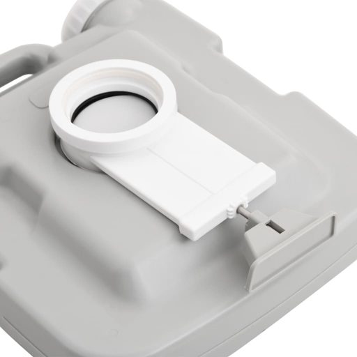 Szürke-fehér HDPE hordozható kemping WC 10+10 L