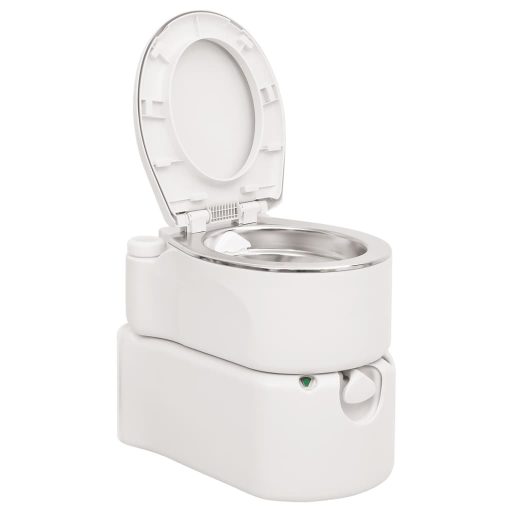 Fehér beépített HDPE és acél kemping WC 24+17 L