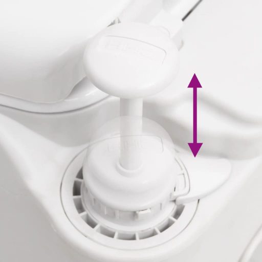 Fehér beépített HDPE és acél kemping WC 24+17 L