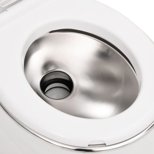 Fehér beépített HDPE és acél kemping WC 24+17 L