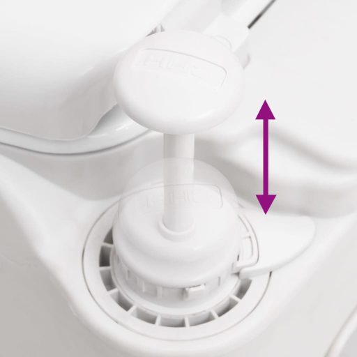 Fehér beépített HDPE és zománc kemping WC 24+17 L