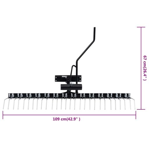 Gyepszellőztető fűnyíró traktorhoz 109 cm