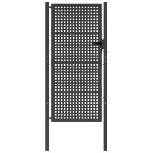 Antracitszürke acél kertkapu 105 x 250 cm