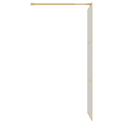 Aranyszínű zuhanyfal átlátszó ESG üveggel 80 x 195 cm