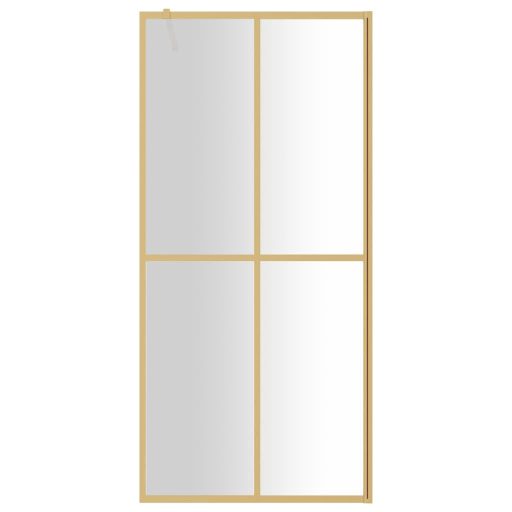 Aranyszínű zuhanyfal átlátszó ESG üveggel 80 x 195 cm