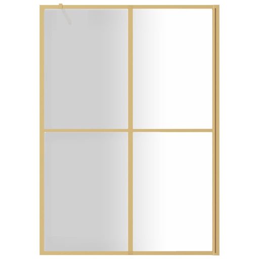 Aranyszínű zuhanyfal átlátszó ESG üveggel 140 x 195 cm