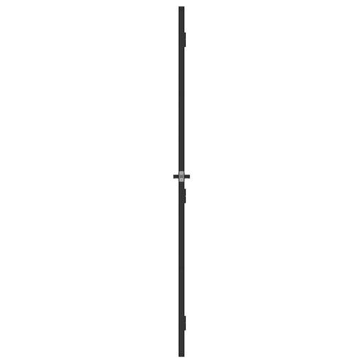 Fekete edzett üveg és alumínium vékony beltéri ajtó 83x201,5 cm