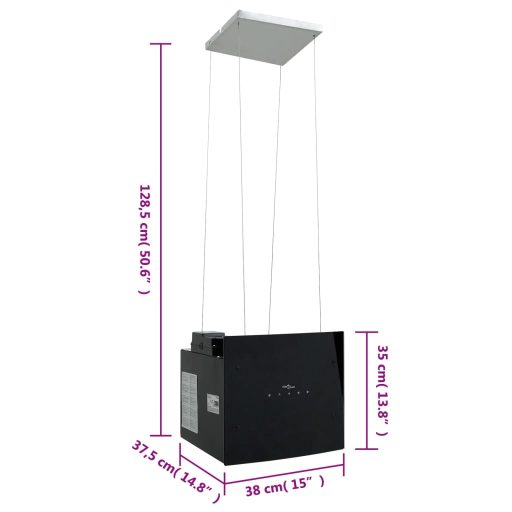 Érintésérzékelős LCD sziget páraelszívó edzett üveggel