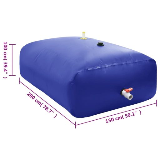Összecsukható PVC víztartály csappal 3000 L