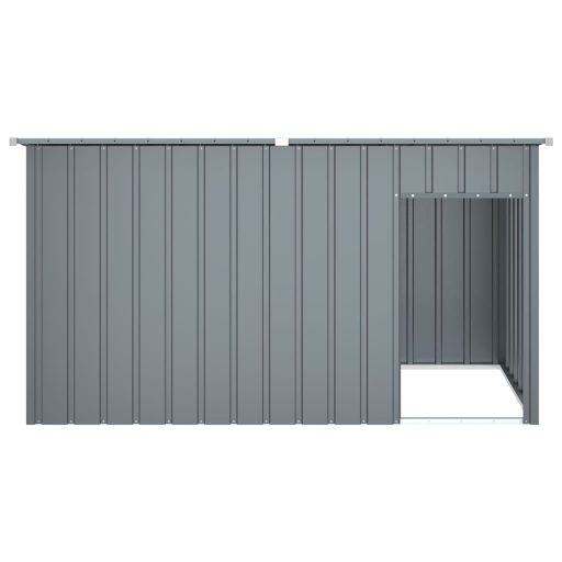 Antracitszürke horganyzott acél kutyakennel 196x91x110 cm
