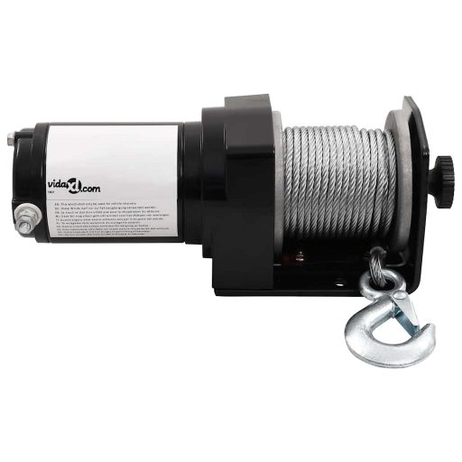 12 V-os elektromos csörlő 1360 kg szerelőlappal görgős léccel