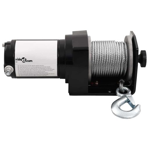 12V Elektr. Csörlő 1360kg Szerelőlap Görgő Vezeték nélküli Távirányító