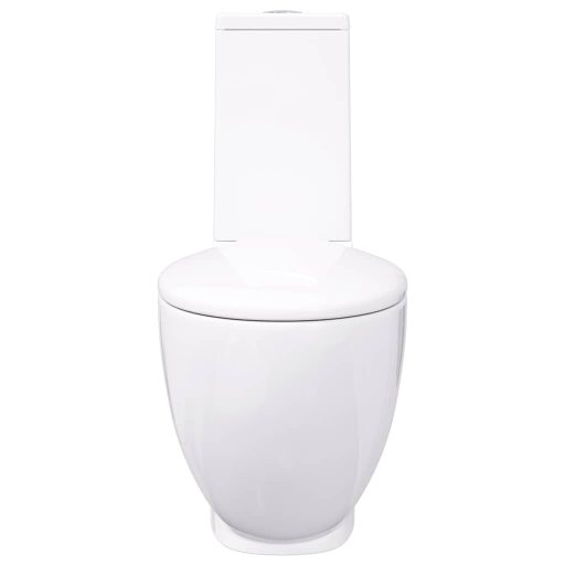 Fehér kerámia WC öblítőrendszerrel