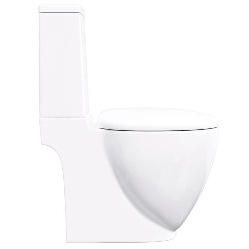 Fehér kerámia WC öblítőrendszerrel