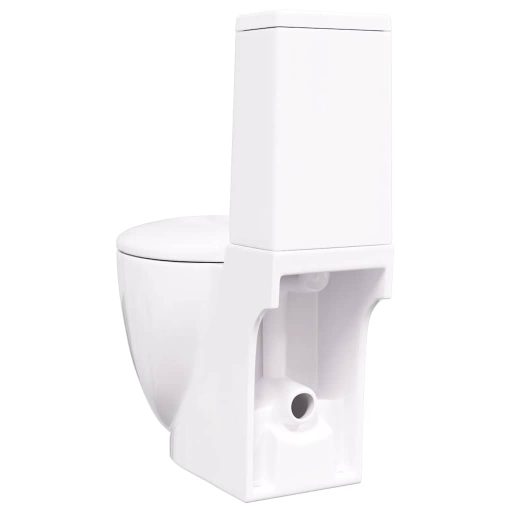 Fehér kerámia WC öblítőrendszerrel