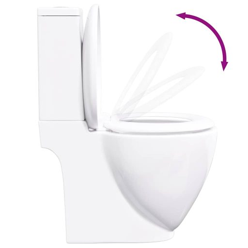 Fehér kerámia WC öblítőrendszerrel