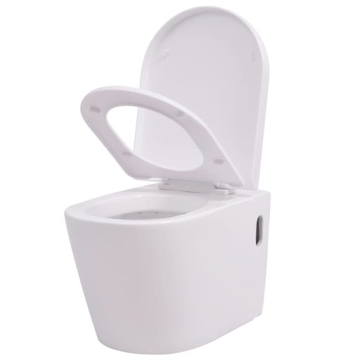 Falra szerelhető fehér kerámia WC