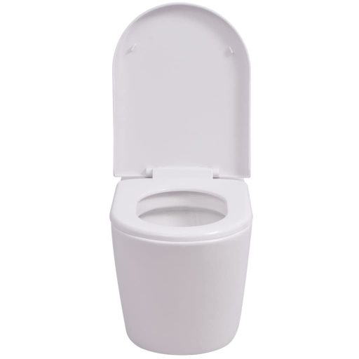 Falra szerelhető fehér kerámia WC
