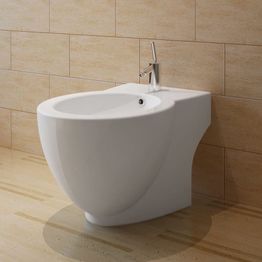 Fehér kerámia WC és bidé szett