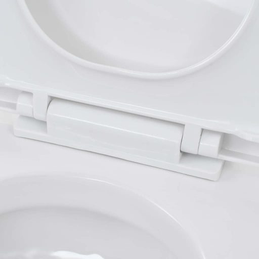 Falra szerelhető fehér kerámia WC rejtett öblítőtartállyal