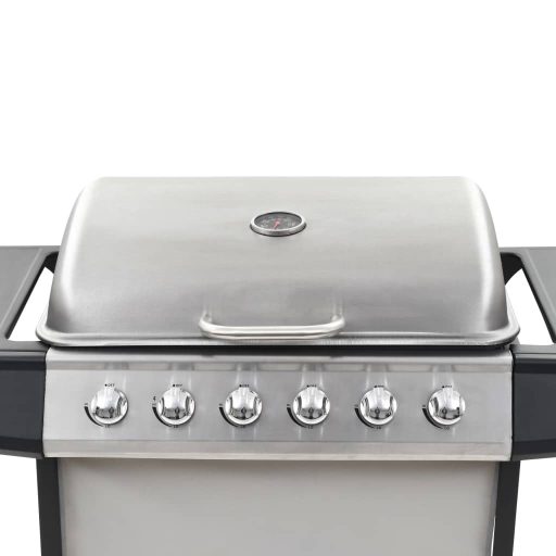 Ezüst rozsdamentes acél gáz grillező 6 főzőzónával