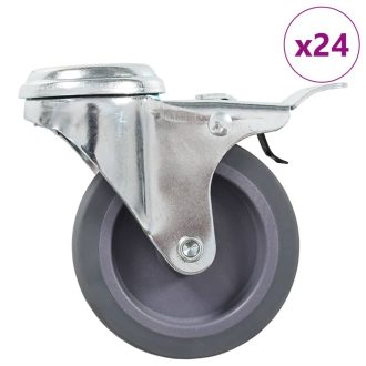24 db hátfuratos önbeálló görgő 75 mm