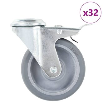 32 db hátfuratos önbeálló görgő 100 mm