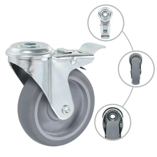 24 db hátfuratos önbeálló görgő 100 mm