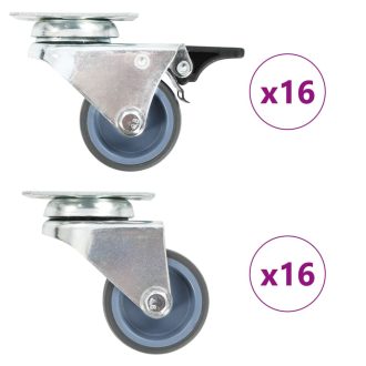 32 db dupla kerekes önbeálló görgő 50 mm