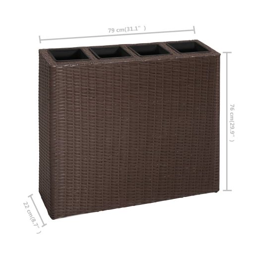 2 darab barna polyrattan kerti magaságyás 4 kaspóval