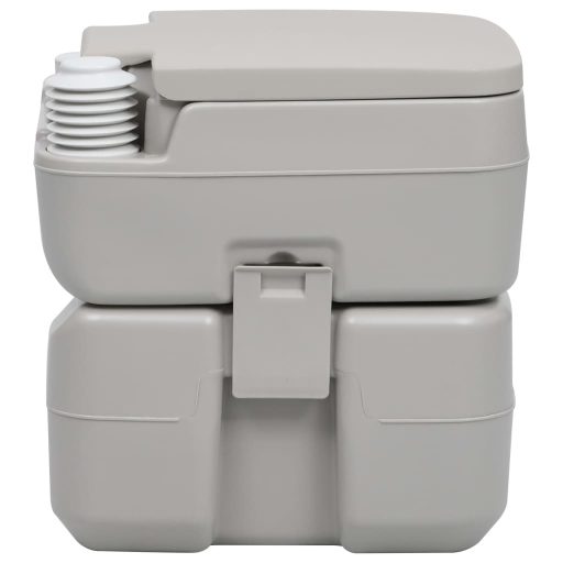Szürke hordozható kemping WC 20+10 L
