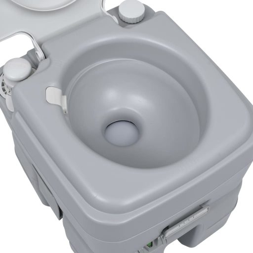 Szürke hordozható kemping WC 20+10 L