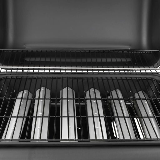Fekete gáz grillsütő 6 égővel