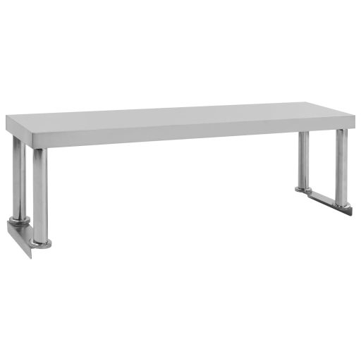 Konyhai rozsdamentes acél munkaasztal és polc 120 x 30 x 120 cm