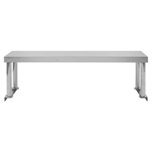 Konyhai rozsdamentes acél munkaasztal és polc 120 x 30 x 120 cm