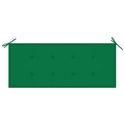 2 személyes tömör eukaliptuszfa kerti pad párnával 120 cm