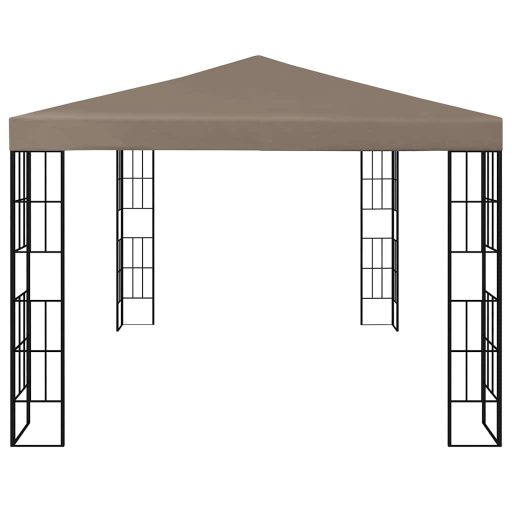 Tópszínű pavilon LED fényfüzérrel 4 x 3 m