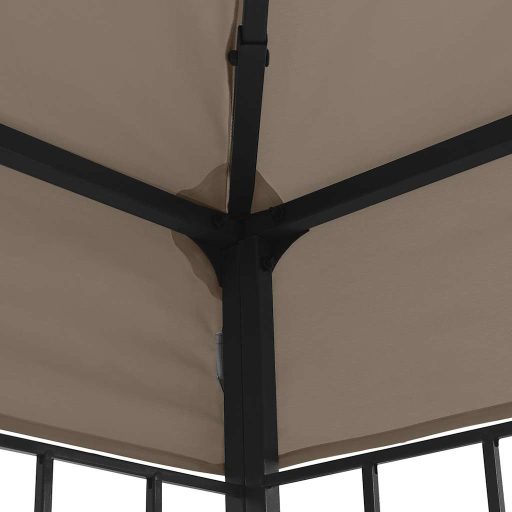 Tópszínű pavilon LED fényfüzérrel 4 x 3 m