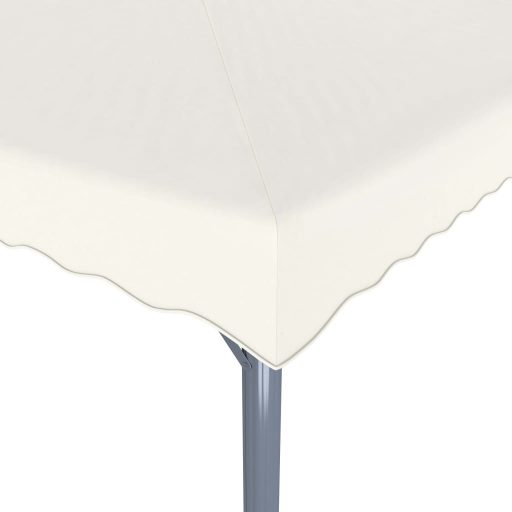 Krémszínű alumíniumpavilon LED fényfüzérrel 400 x 300 cm