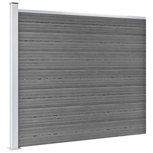 Szürke WPC kerítéspanelszett 526 x 146 cm