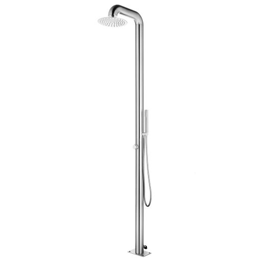 Rozsdamentes acél kerti zuhany barna aljjal 230 cm