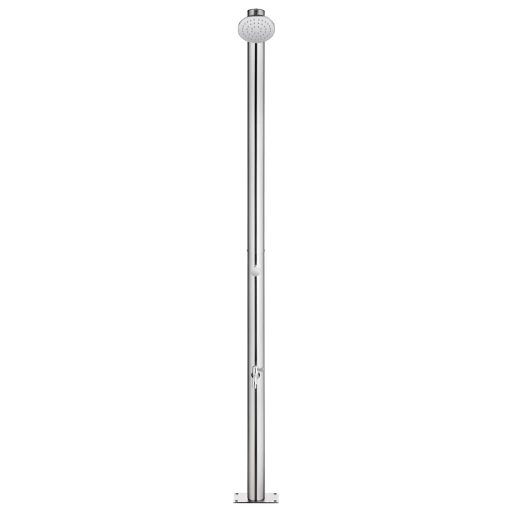 Rozsdamentes acél kerti zuhany szürke aljjal 220 cm