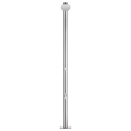 Rozsdamentes acél kerti zuhany barna aljjal 220 cm