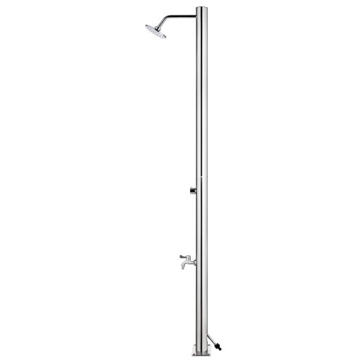 Rozsdamentes acél kerti zuhany barna aljjal 220 cm