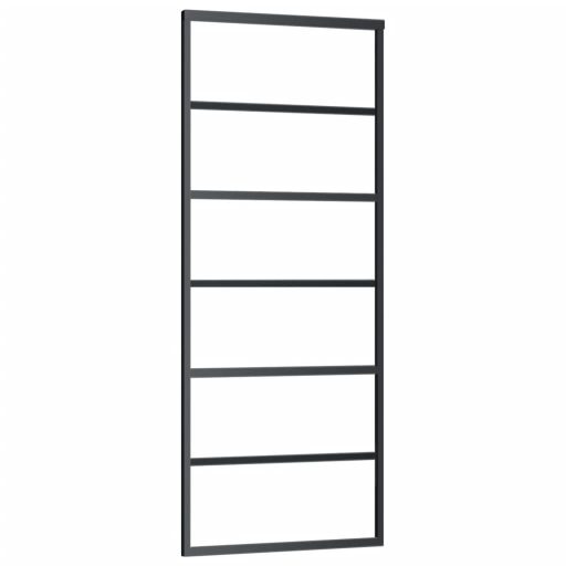 ESG üveg és alumínium tolóajtó fémszerelvény-szettel 76x205 cm