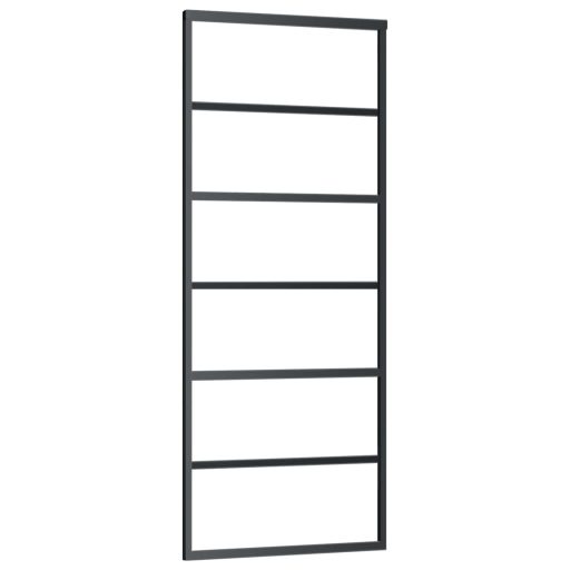 ESG üveg és alumínium tolóajtó fémszerelvény-szettel 76x205 cm