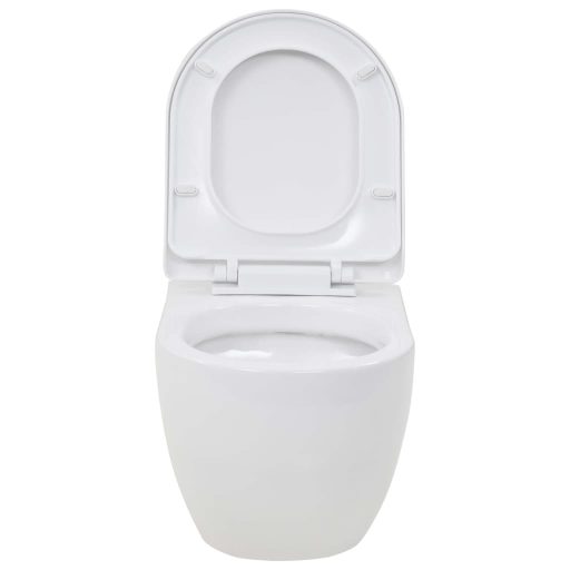 Fekete falra szerelhető kerámia WC rejtett magas tartállyal